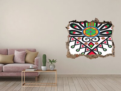 Díra 3D fototapeta na stěnu Farebný ľudový vzor