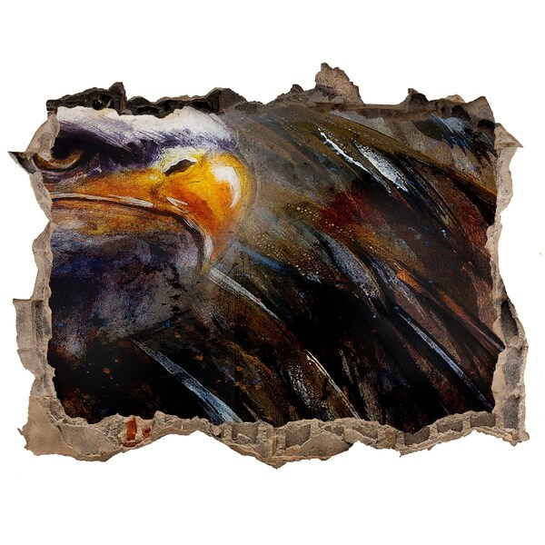 Díra 3D fototapeta na stěnu nálepka Orol v zrúcanej stene