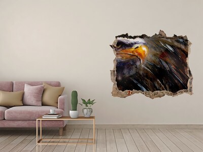 Díra 3D fototapeta na stěnu nálepka Orol v zrúcanej stene