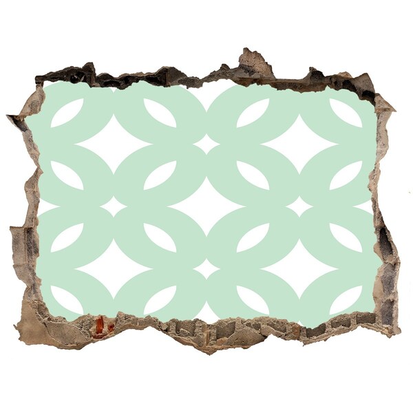 Fotoobraz díra na stěnu Zelená mozaika na stene