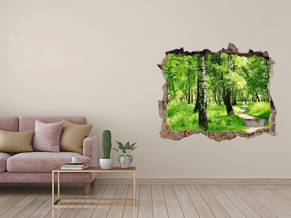 Nálepka fototapeta 3D výhled Brezového lesa