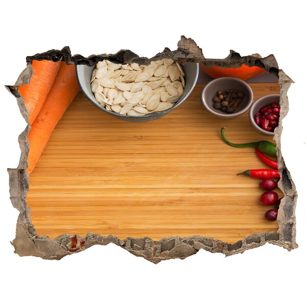 Samolepící nálepka Pohľad na kuchyňu spoza steny