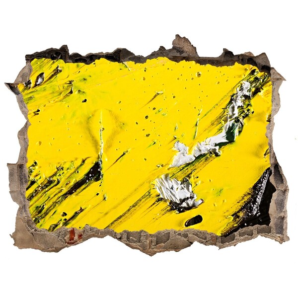 Díra 3D fototapeta na stěnu Zlatá diera v betóne