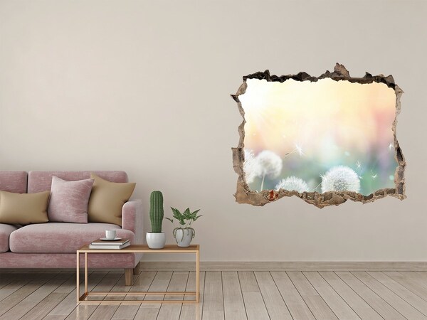 Samolepící díra nálepka Kvetinový svet za dierou