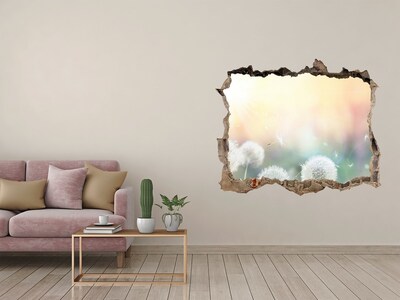 Samolepící díra nálepka Kvetinový svet za dierou