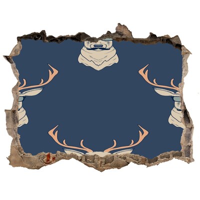 Díra 3D fototapeta nálepka Jeleň v slnečných okuliaroch