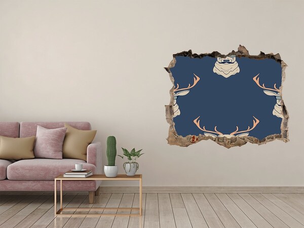 Díra 3D fototapeta nálepka Jeleň v slnečných okuliaroch