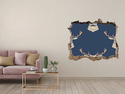 Díra 3D fototapeta nálepka Jeleň v slnečných okuliaroch