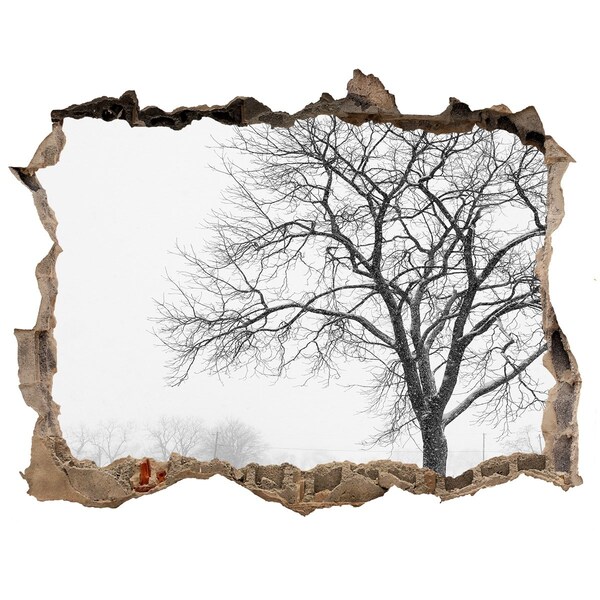 Nálepka fototapeta 3D výhled Strom v zime
