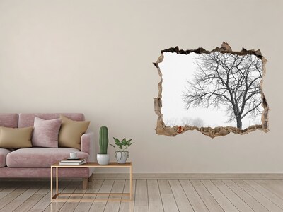 Nálepka fototapeta 3D výhled Strom v zime