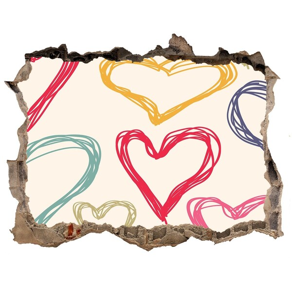 Samolepící nálepka Srdce na stene