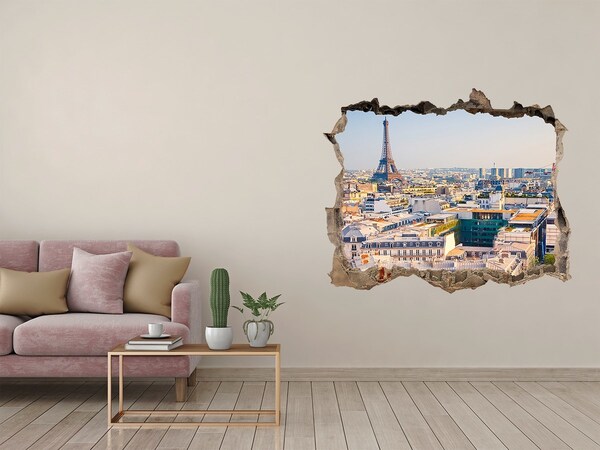 Fototapeta díra na zeď 3D nálepka Paríž