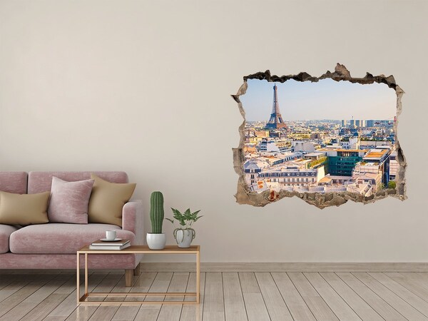 Fototapeta díra na zeď 3D nálepka Pohľad na Paríž