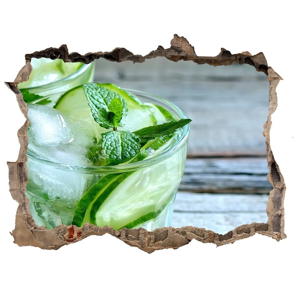 Samolepící nálepka beton Osviežujúci koktail s mätou