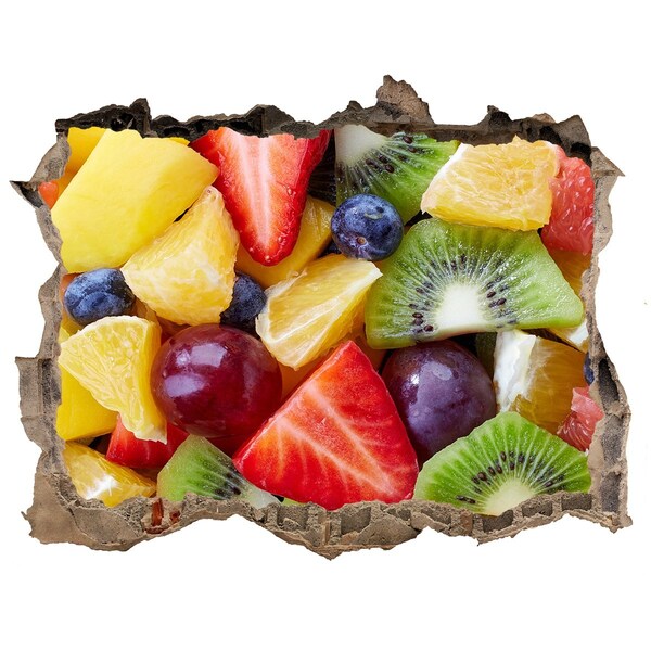 Nálepka díra na zeď Ovocný raj v betóne