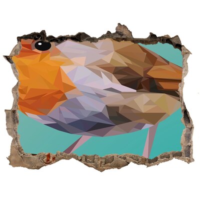 Díra 3D fototapeta nálepka Vták v diere v stene