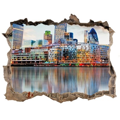 Fototapeta díra na zeď 3D Londýn panorama