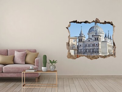 Fototapeta díra na zeď 3D Historická katedrála v meste