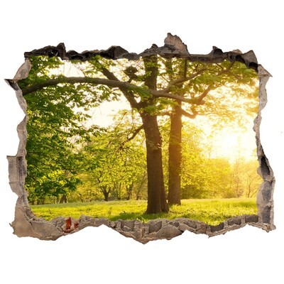 Nálepka fototapeta 3D výhled Zelený raj medzi stromami