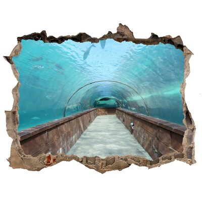 Fototapeta díra na zeď 3D Podvodný tunel v oceáne