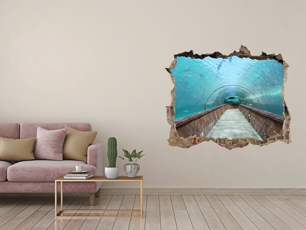 Fototapeta díra na zeď 3D Podvodný tunel v oceáne