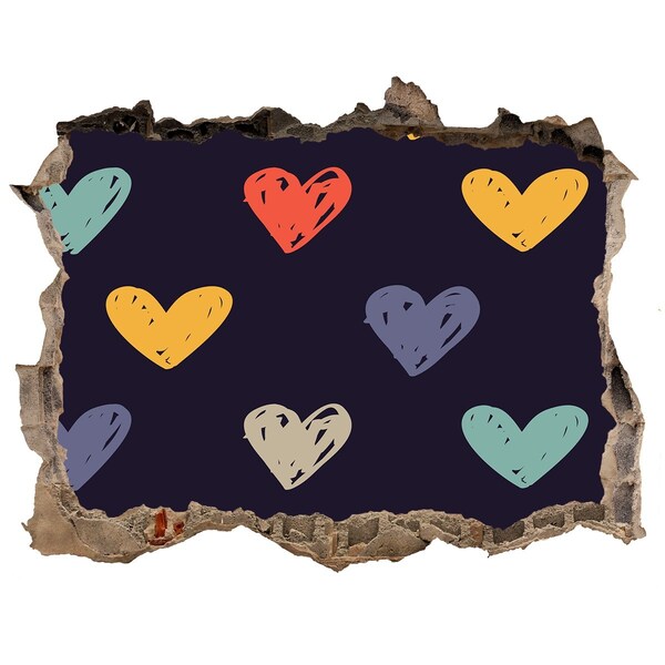 Fotoobraz díra na stěnu Srdce na stene