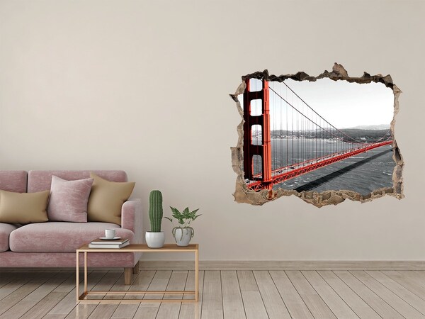 Fototapeta díra na zeď 3D Bridge v san franciscu