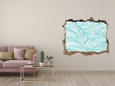 Fotoobraz díra na stěnu Modrá vlna