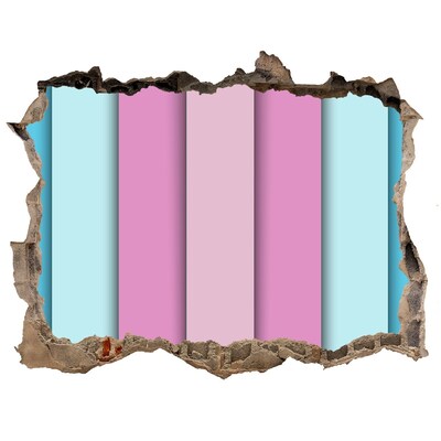Díra 3D fototapeta nálepka Farebný múr v ruinách