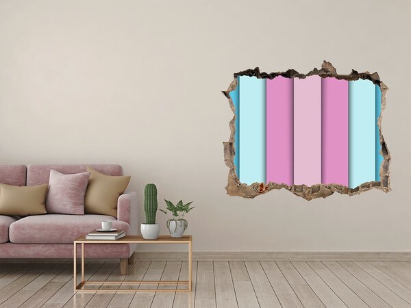 Díra 3D fototapeta nálepka Farebný múr v ruinách