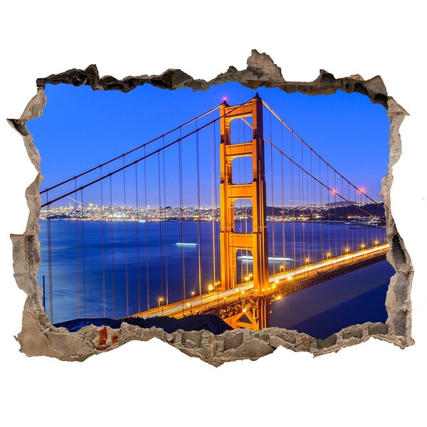 Fototapeta díra na zeď 3D Bridge v san franciscu