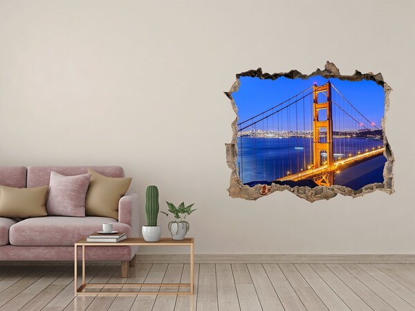 Fototapeta díra na zeď 3D Bridge v san franciscu