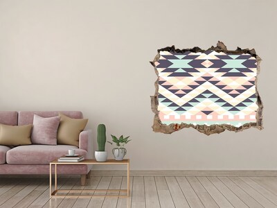 Fotoobraz díra na stěnu nálepka Geometria v diere