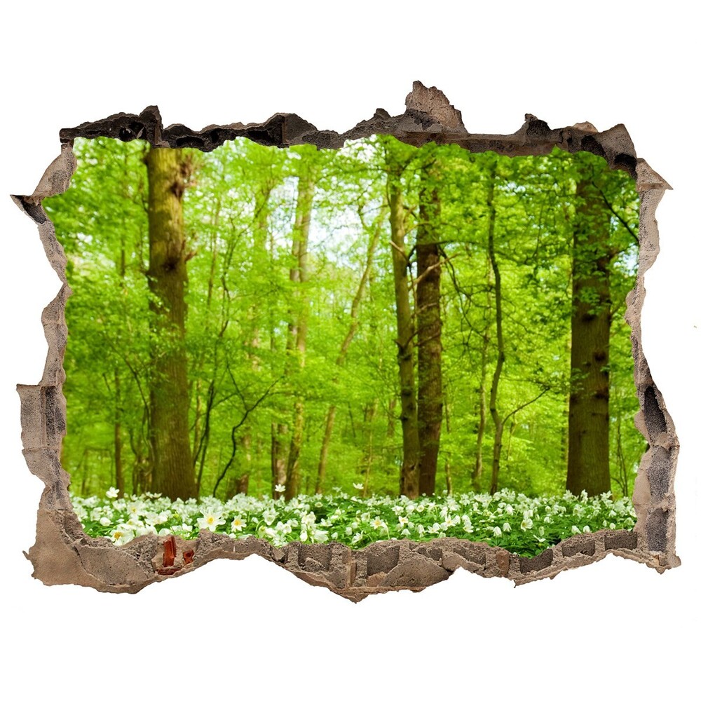 Nálepka fototapeta 3D výhled Kvety v lese