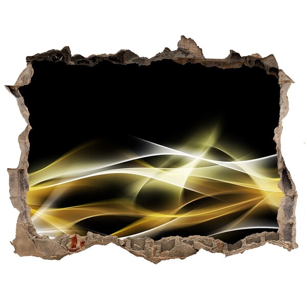 Díra 3D fototapeta na stěnu Zlatá trhlina v stene