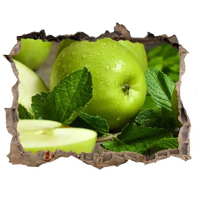 Samolepící nálepka beton Zelené jablká v záhrade