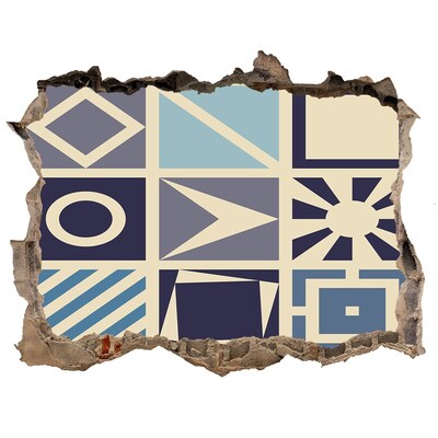 Fotoobraz díra na stěnu Geometria na stene