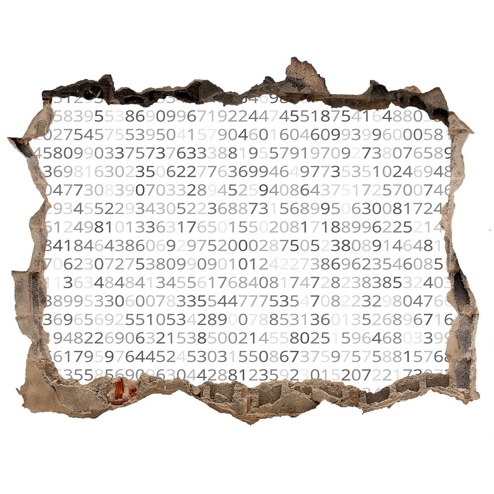 Fotoobraz díra na stěnu nálepka Binárny kód