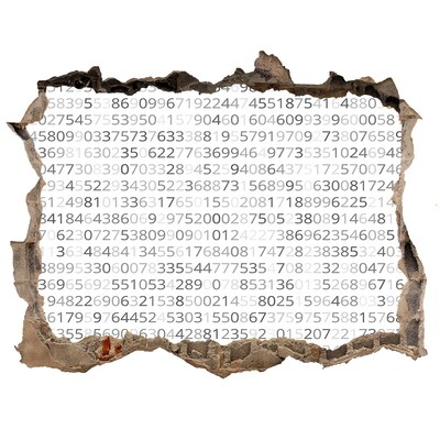 Fotoobraz díra na stěnu nálepka Binárny kód