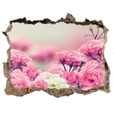 Samolepící díra na stěnu Kvety divoká ruža