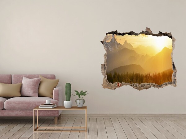 Nálepka fototapeta 3D Horské slnko