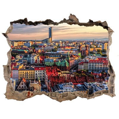 Fototapeta díra na zeď 3D Pohľad na mesto z vtáčej perspektívy