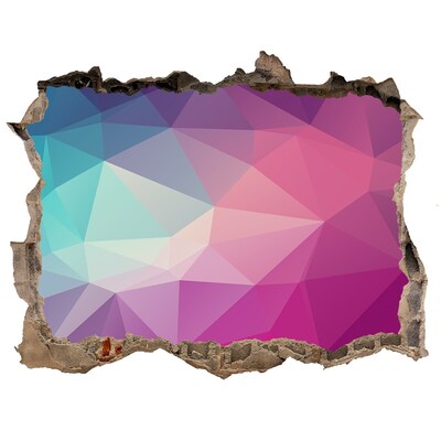 Samolepící díra na stěnu Geometria v diere