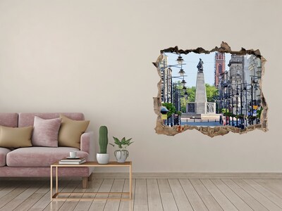Fototapeta díra na zeď 3D Ulica s pamätníkom