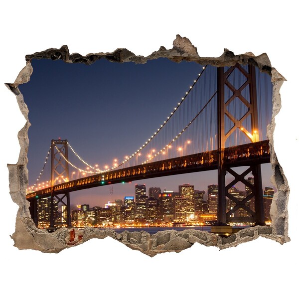 Fototapeta díra na zeď 3D Bridge v san franciscu