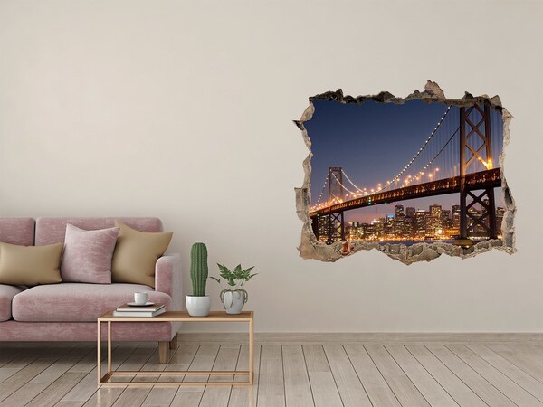 Fototapeta díra na zeď 3D Bridge v san franciscu