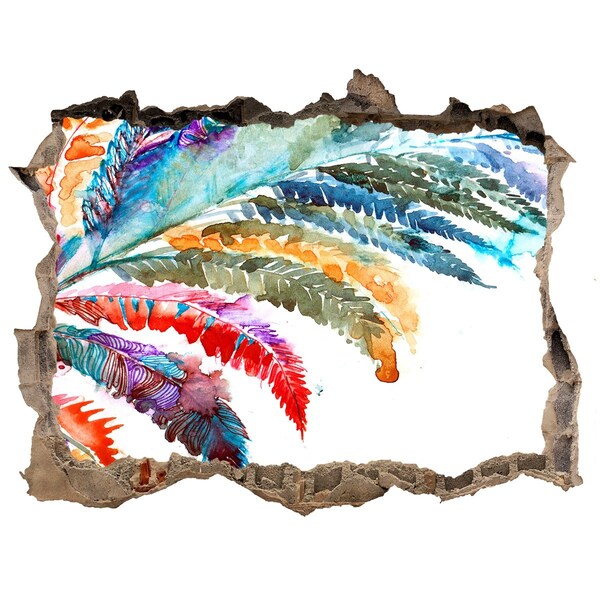 Samolepící díra na stěnu Tropická oáza v betóne