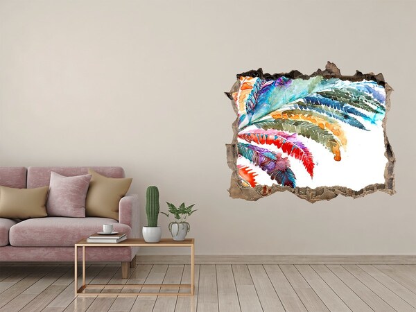 Samolepící díra na stěnu Tropická oáza v betóne