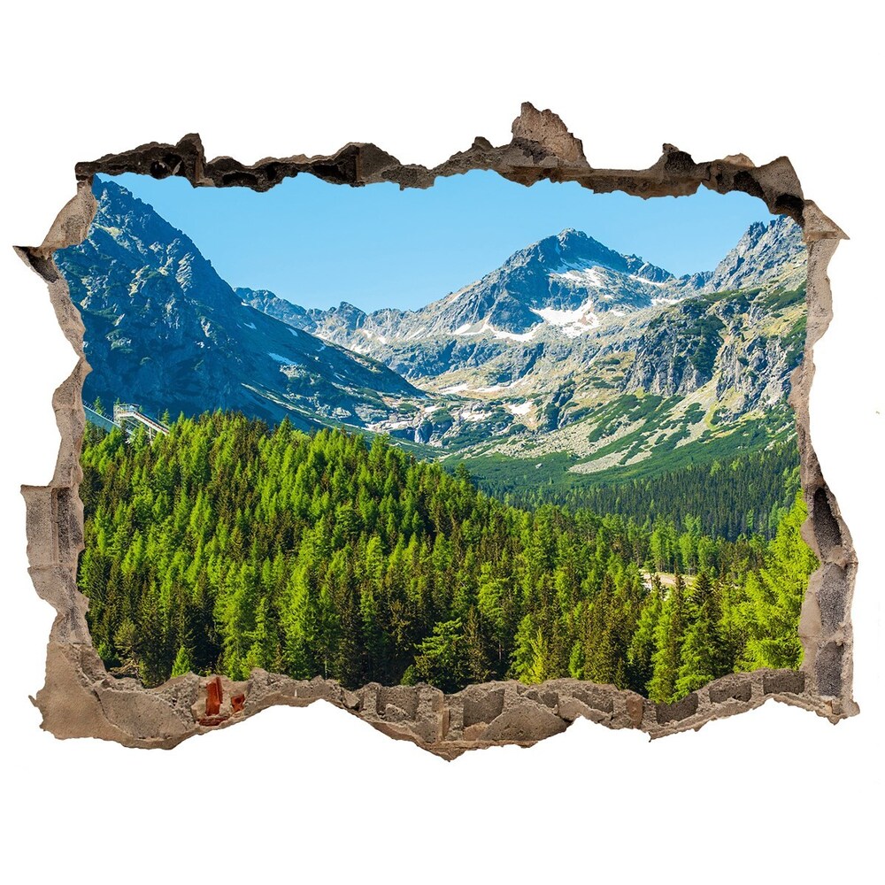 Nálepka fototapeta 3D výhled Jazero v horách