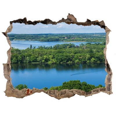 Nálepka fototapeta 3D výhled Lesné jazerá
